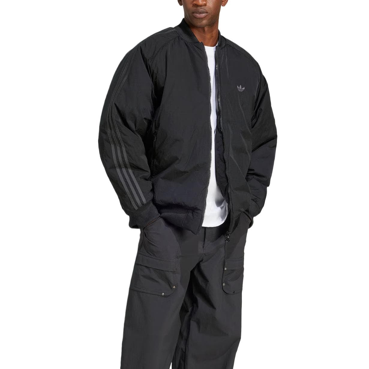Зимняя куртка пуховик Adidas Bomber OS Пуховая куртка Мужская Черная - изображение 4