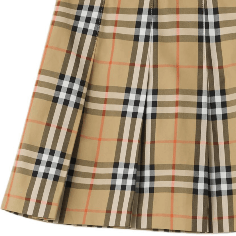 Burberry Умеренная Юбка Детская Песочно-Бежевая - изображение 4