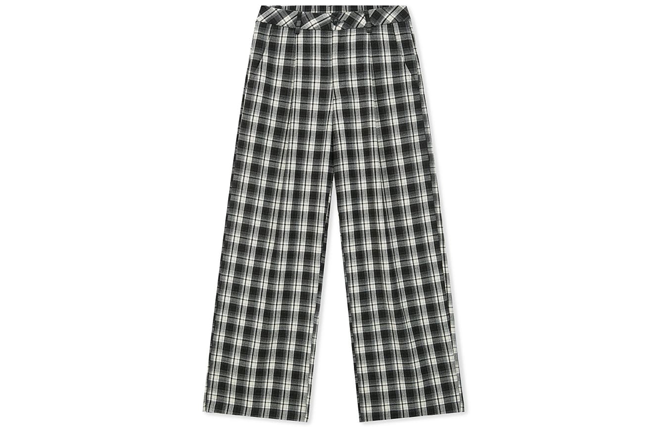 Штаны BONELESS Cut Black White Plaid Women's Casual Pants - изображение 1