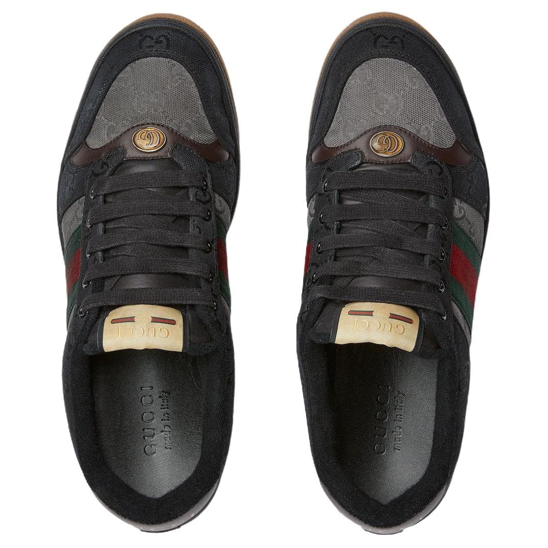 Кроссовки GUCCI Screener Lace-Up Low Top Sneakers Black - изображение 4