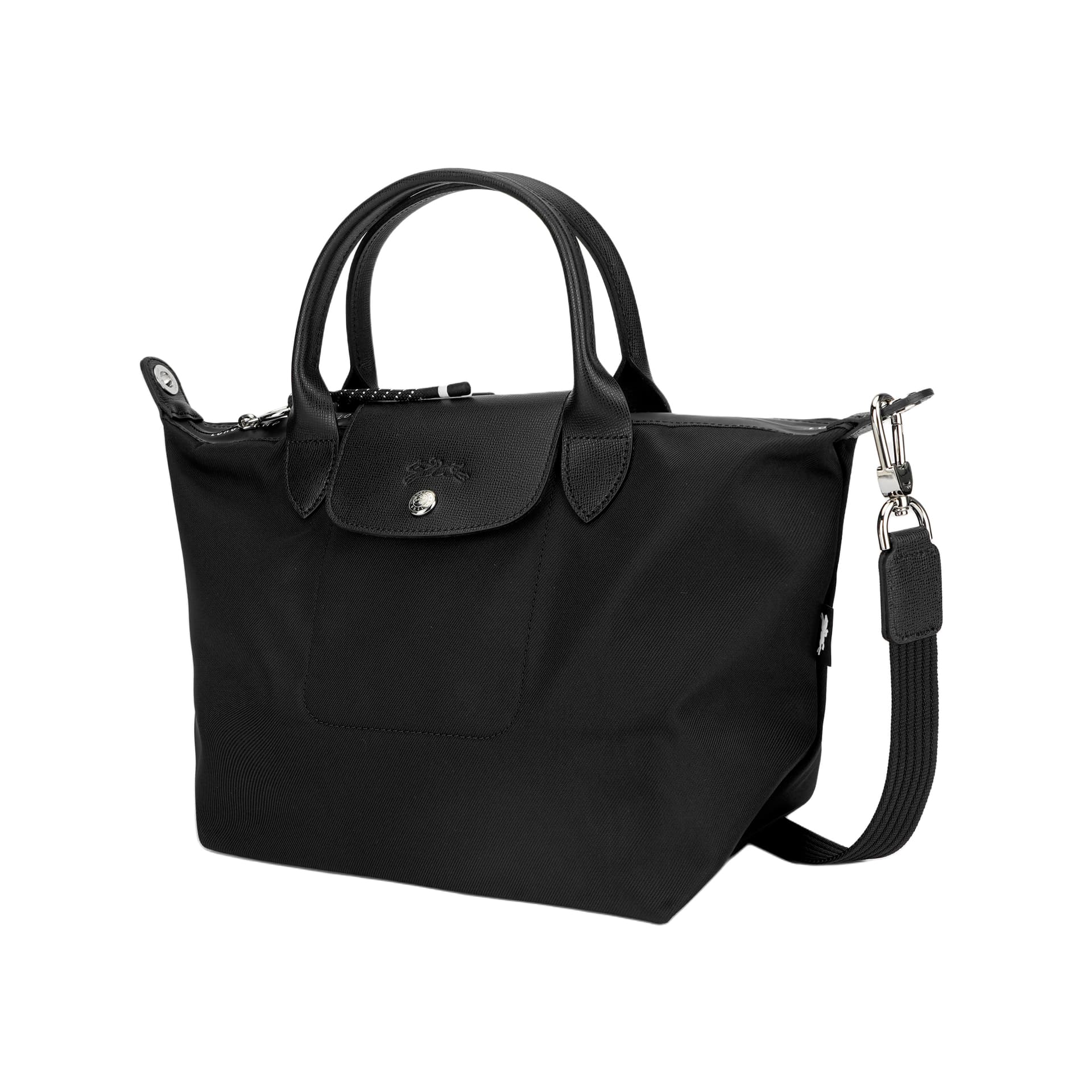 Сумка LONGCHAMP Le Pliage Energy Складная холщовая сумка на одно плечо маленькая женская черная - изображение 2