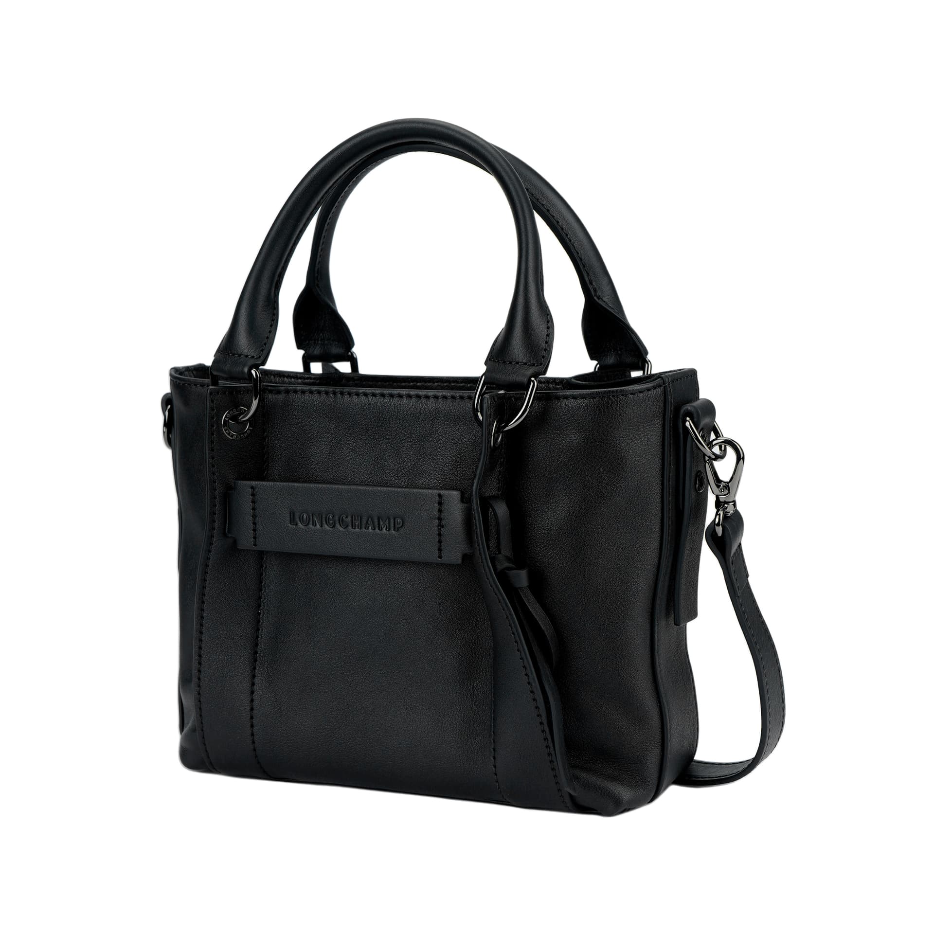 Сумка LONGCHAMP Объемная конструкция Телячья кожа Сумки Маленький Женские Черный - изображение 2