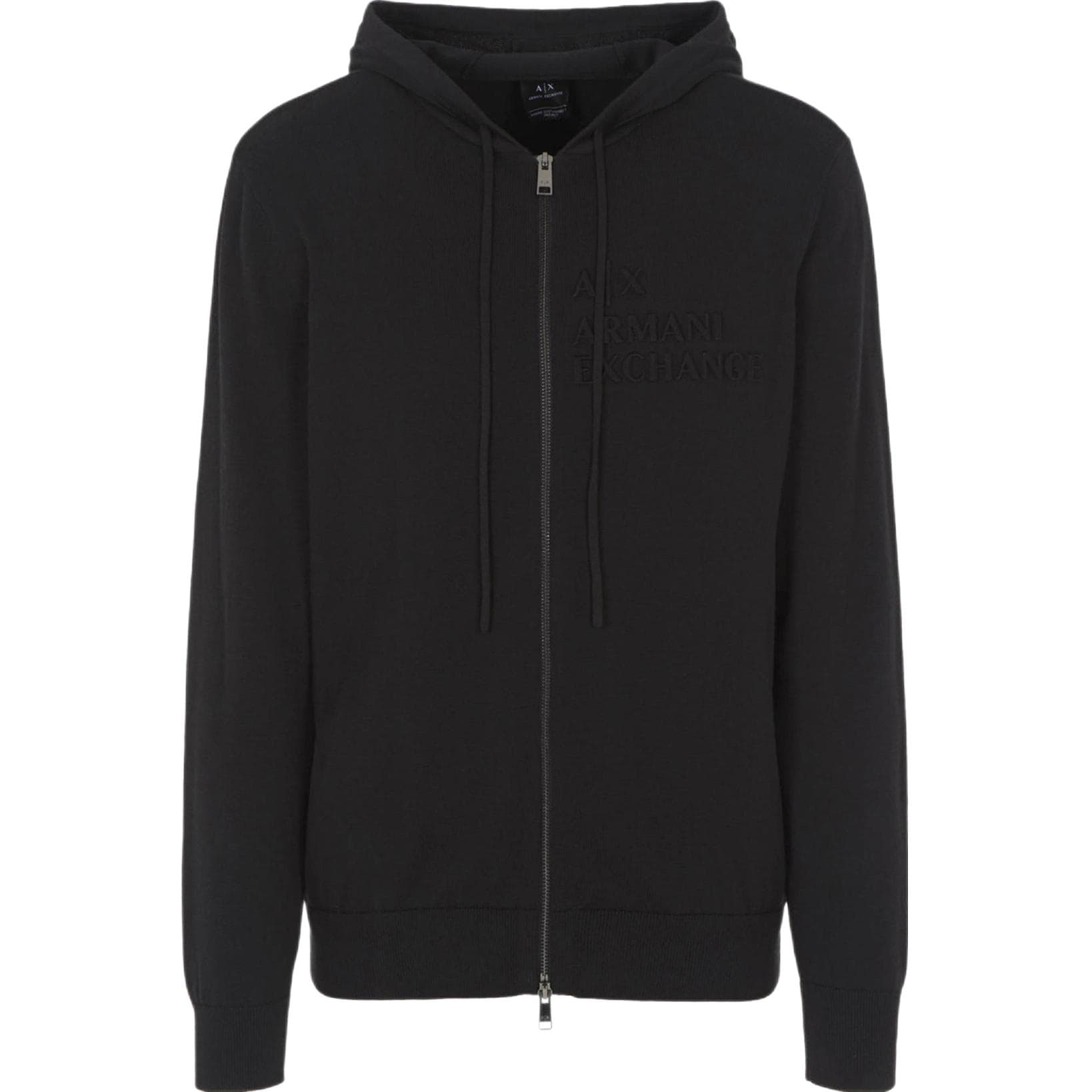 Куртка ARMANI EXCHANGE Sustainability Values Organic Cotton Zip Up Hooded Logo Cardigan - изображение 1