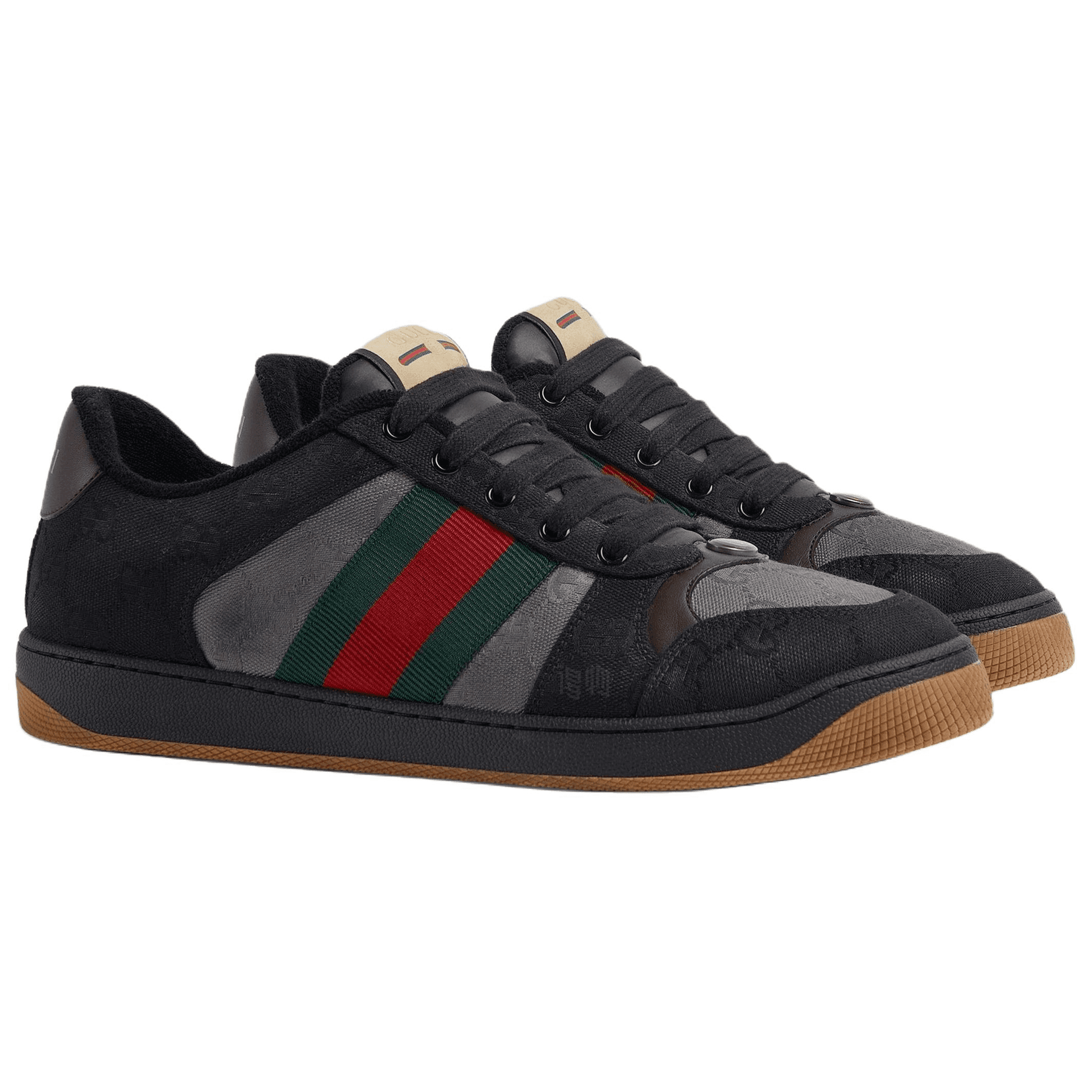 Кроссовки GUCCI Screener Lace-Up Low Top Sneakers Black - изображение 3