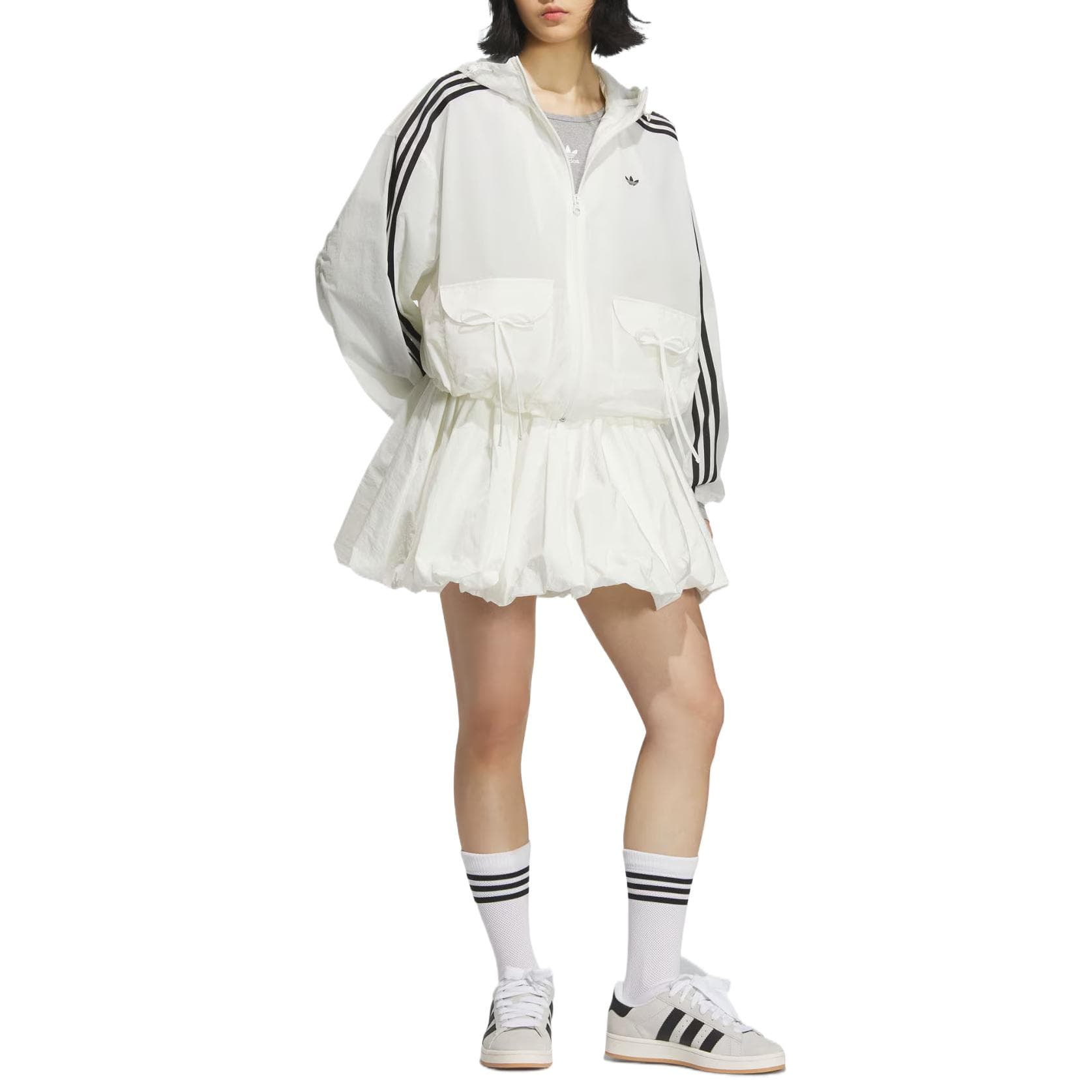 Куртка Adidas Originals Ветровка Женская Нефритовый Белый - изображение 4