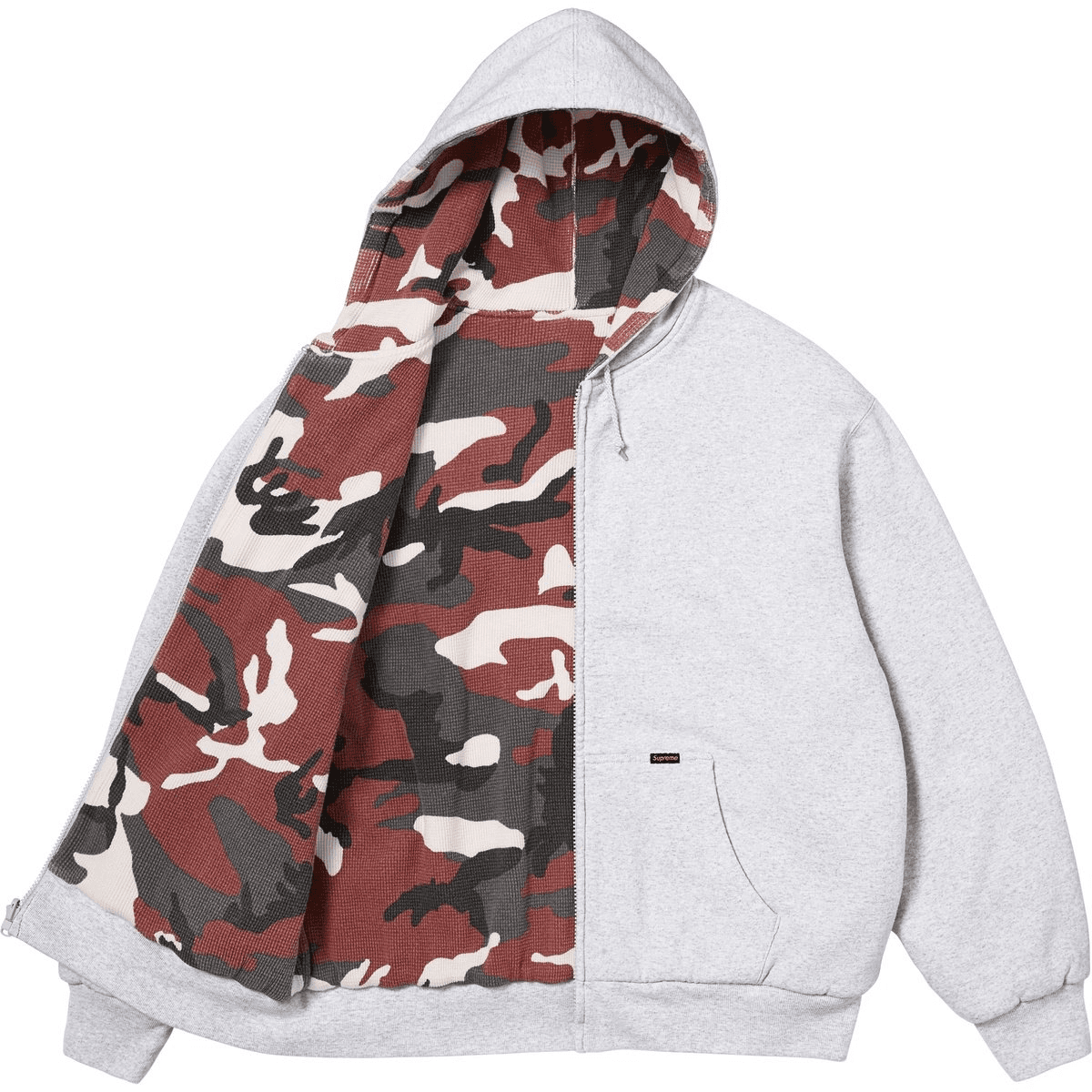 Худи Supreme FW25 WEEK10 Двусторонняя Толстовка с капюшоном на молнии унисекс - изображение 2