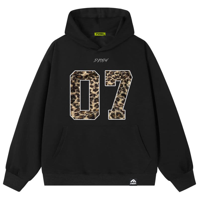 Худи DNBH Американский винтаж бархат 07 вышивка логотипа бренда свободный крой тяжелый пуловер худи унисекс - изображение 1