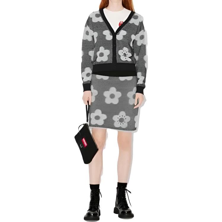 Кофта KENZO Серый Женская Трикотажная Одежда - изображение 6