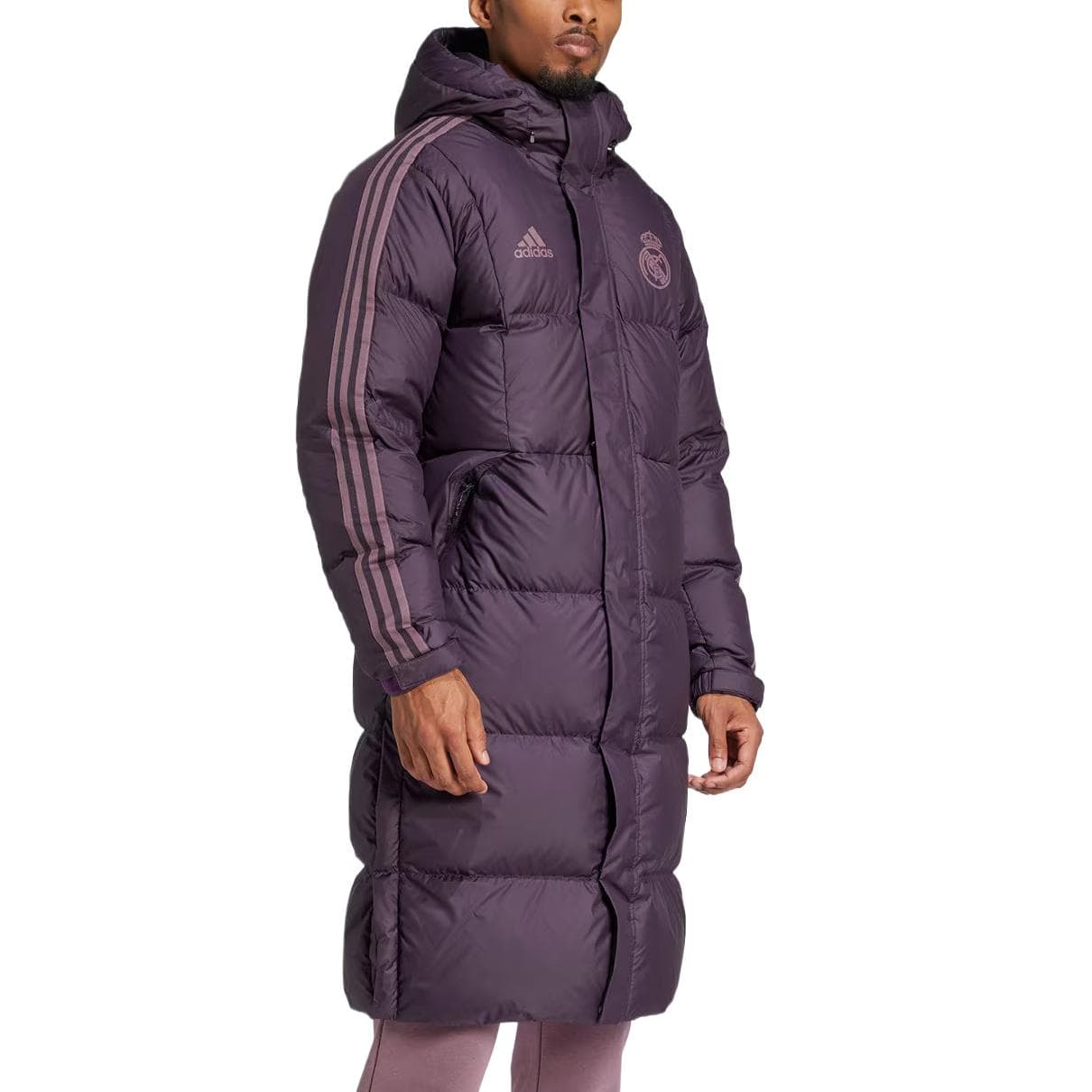 Зимняя куртка Adidas HUANGJIAMADELI Сезонный пуховик Мужской темно-фиолетовый - изображение 4