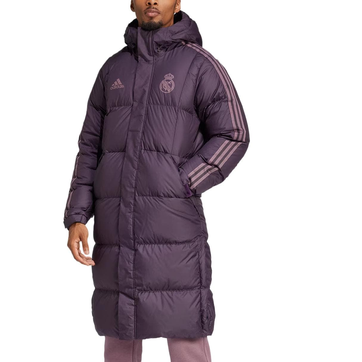 Зимняя куртка Adidas HUANGJIAMADELI Сезонный пуховик Мужской темно-фиолетовый - изображение 2