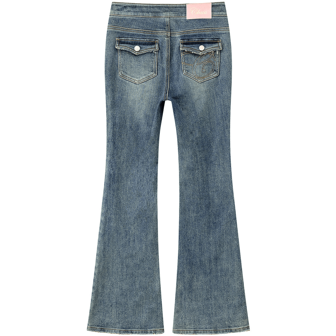 Джинсы CHUU Medium Denim Blue Women's Jeans CHUU Средний деним синий женский джинсы - изображение 2
