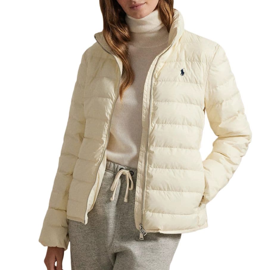 Polo Ralph Lauren Хлопковый пуховик женский бежевый - изображение 3