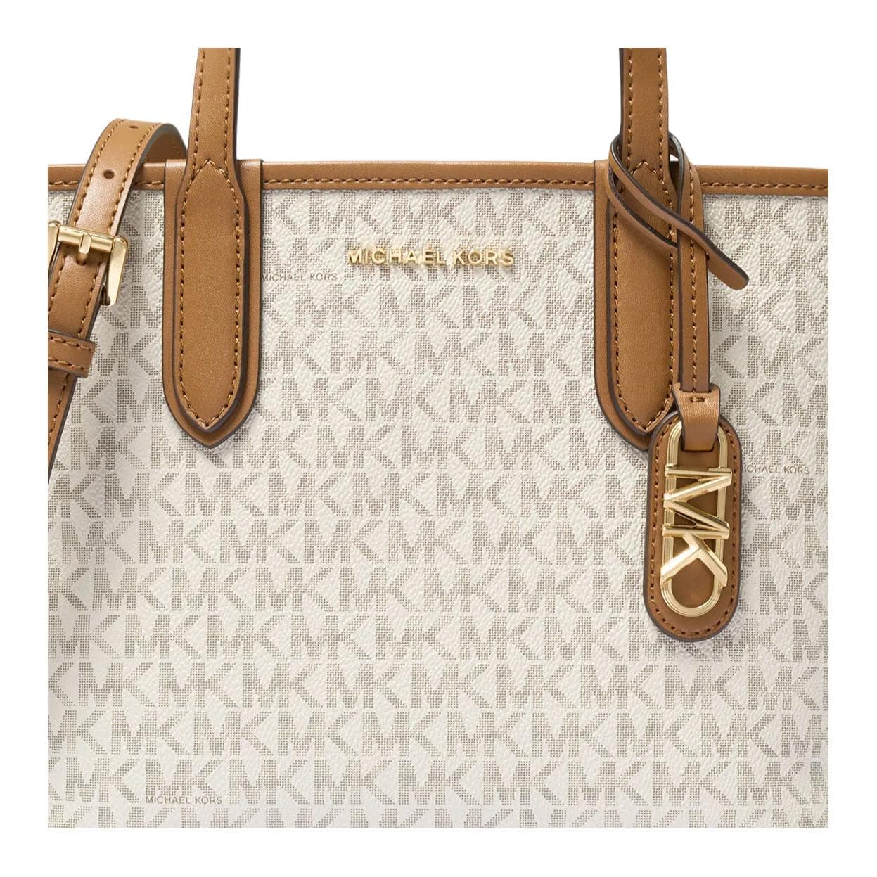 Сумка MICHAEL KORS Eliza Искусственная кожа Сумки Мини-версия Женские Ванильно-белый и коричневый желудь - изображение 4