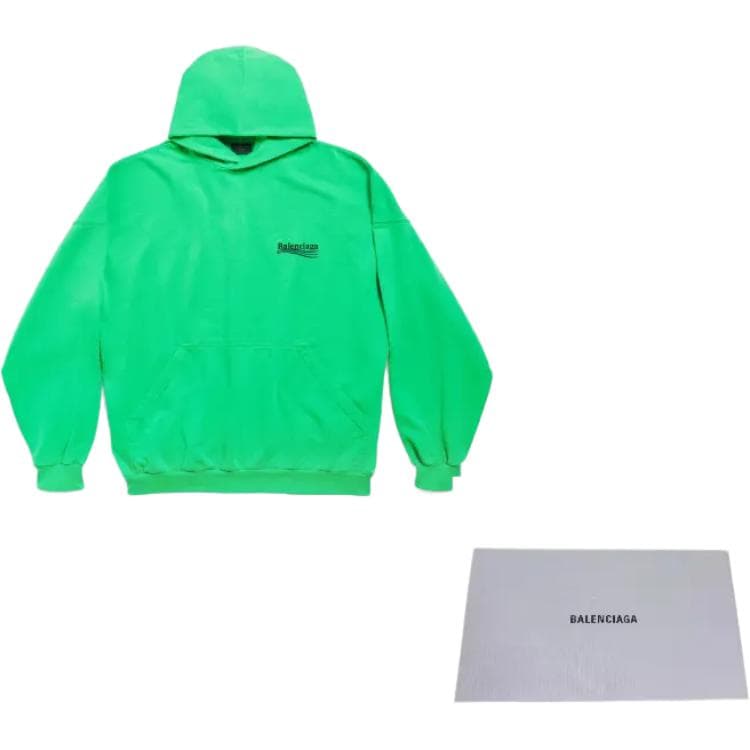 Худи Balenciaga FW23 Толстовка Свободного кроя Унисекс Зеленый - изображение 8