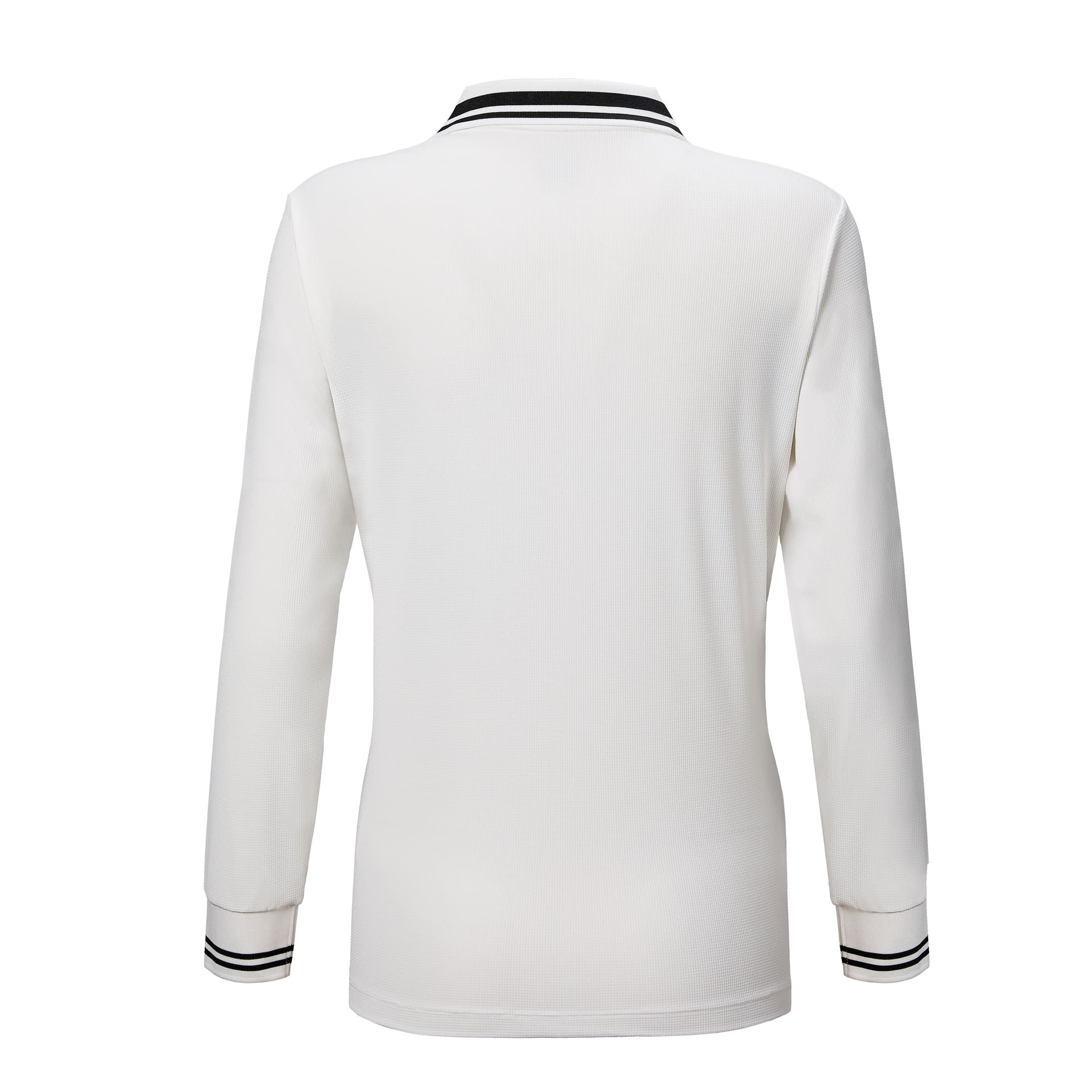 Kawasaki Кавасаки серия Slim Waist Преппи стиль легкий дышащий можно носить круглый год минималистичный облегающий Воротник поло спортивная рубашка с длинным рукавом для бадминтона женская - изображение 2