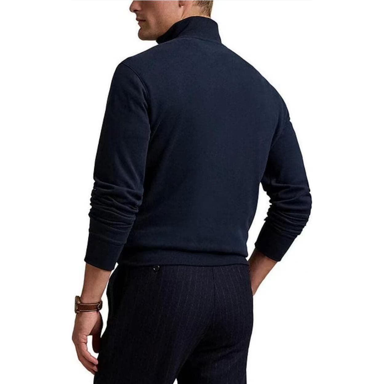 Худи Polo Ralph Lauren SS25 Толстовка мужская с вышивкой логотипа морского синего цвета - изображение 3