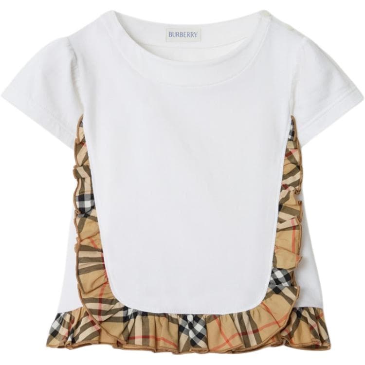 Футболка Burberry Белые Детские Рубашки T - изображение 1