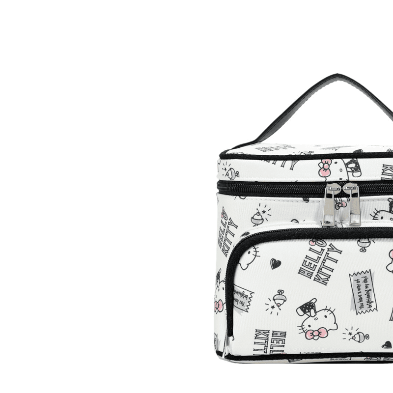 Sanrio Hello Kitty Холст Путешественный Сумка для хранения Женская Черно-белая - изображение 2