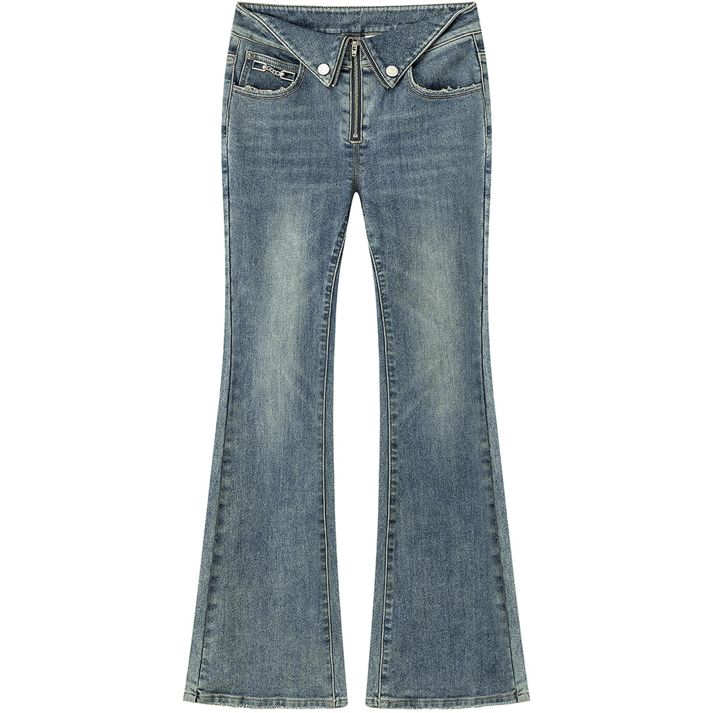 Джинсы CHUU Medium Denim Blue Women's Jeans CHUU Средний деним синий женский джинсы - изображение 1