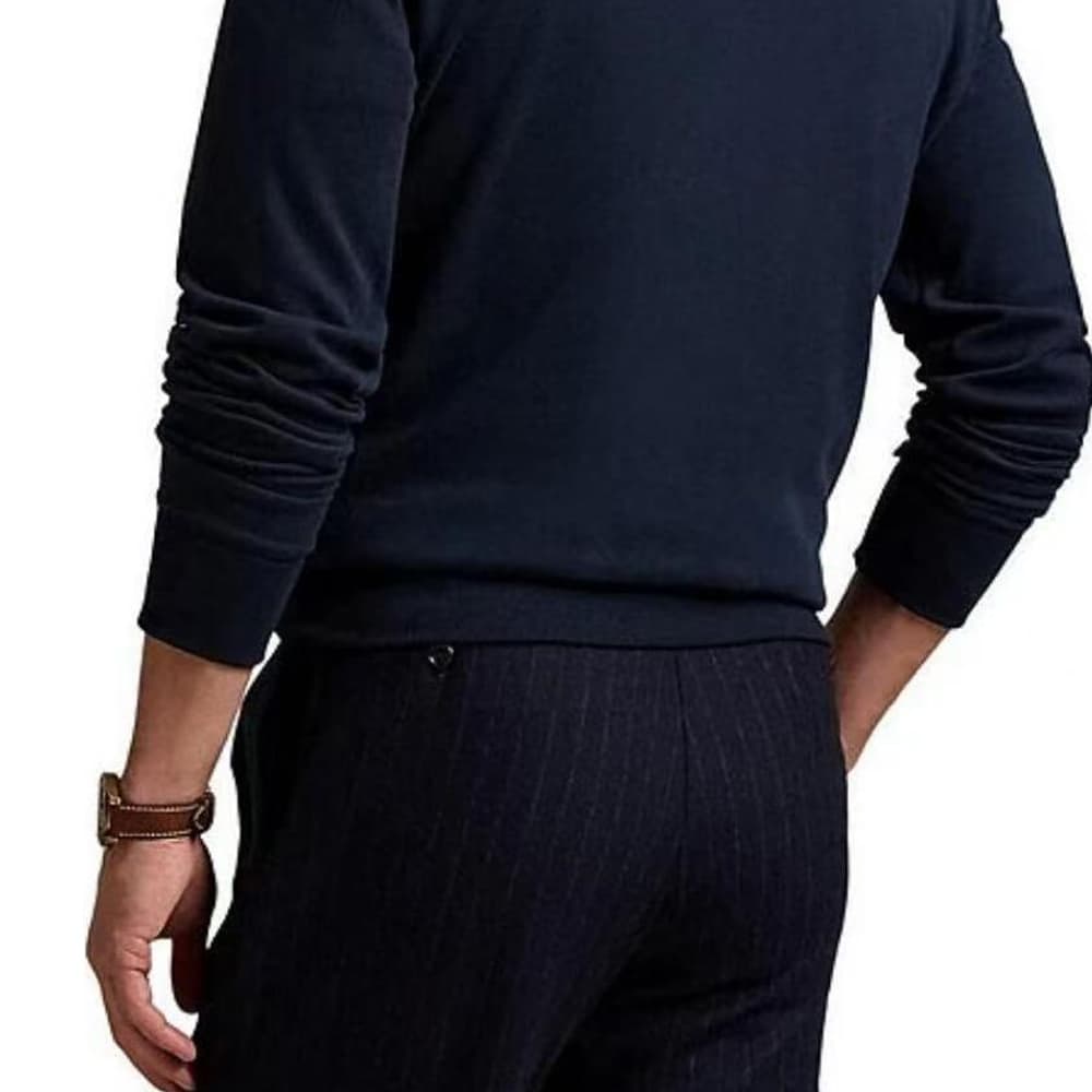 Худи Polo Ralph Lauren SS25 Толстовка мужская с вышивкой логотипа морского синего цвета - изображение 5