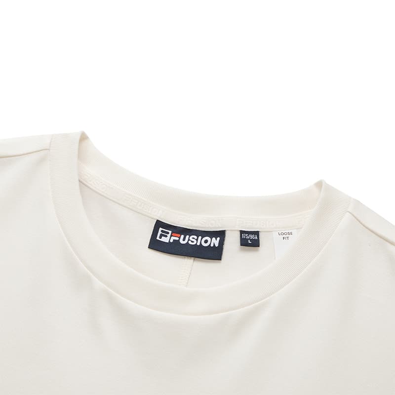 Футболка FILA FUSION T-Shirt Унисекс Антикварный вдохновленный стиль Белый - изображение 3