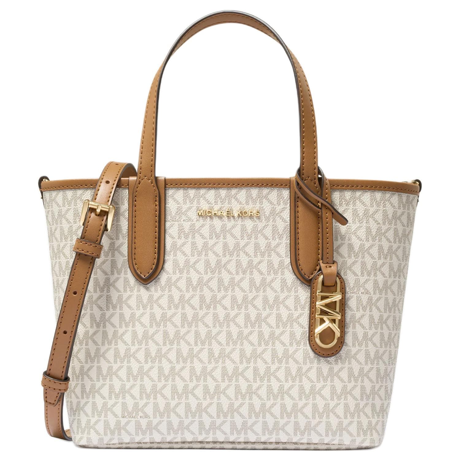 Сумка MICHAEL KORS Eliza Искусственная кожа Сумки Мини-версия Женские Ванильно-белый и коричневый желудь - изображение 1