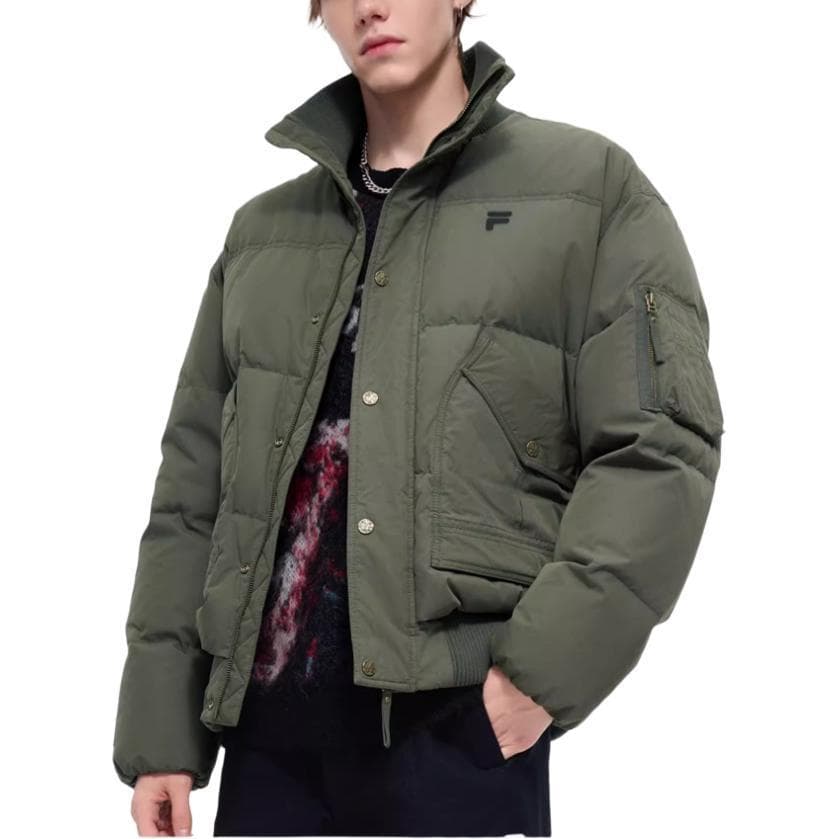 Зимняя куртка FILA FUSION FILA FUSION X Пуховик Мужской Авокадо Кожа Темно-зеленый - изображение 3