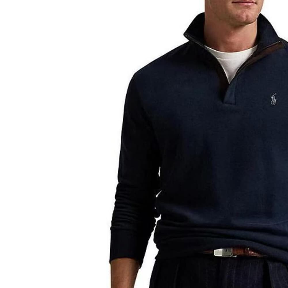 Худи Polo Ralph Lauren SS25 Толстовка мужская с вышивкой логотипа морского синего цвета - изображение 4