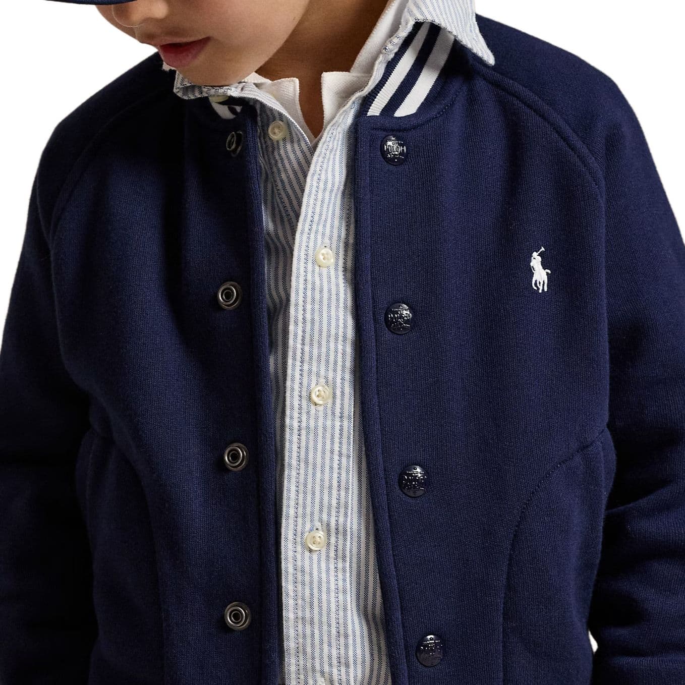 Polo Ralph Lauren Бейсбольная куртка FW24 Морской синий Детский - изображение 5