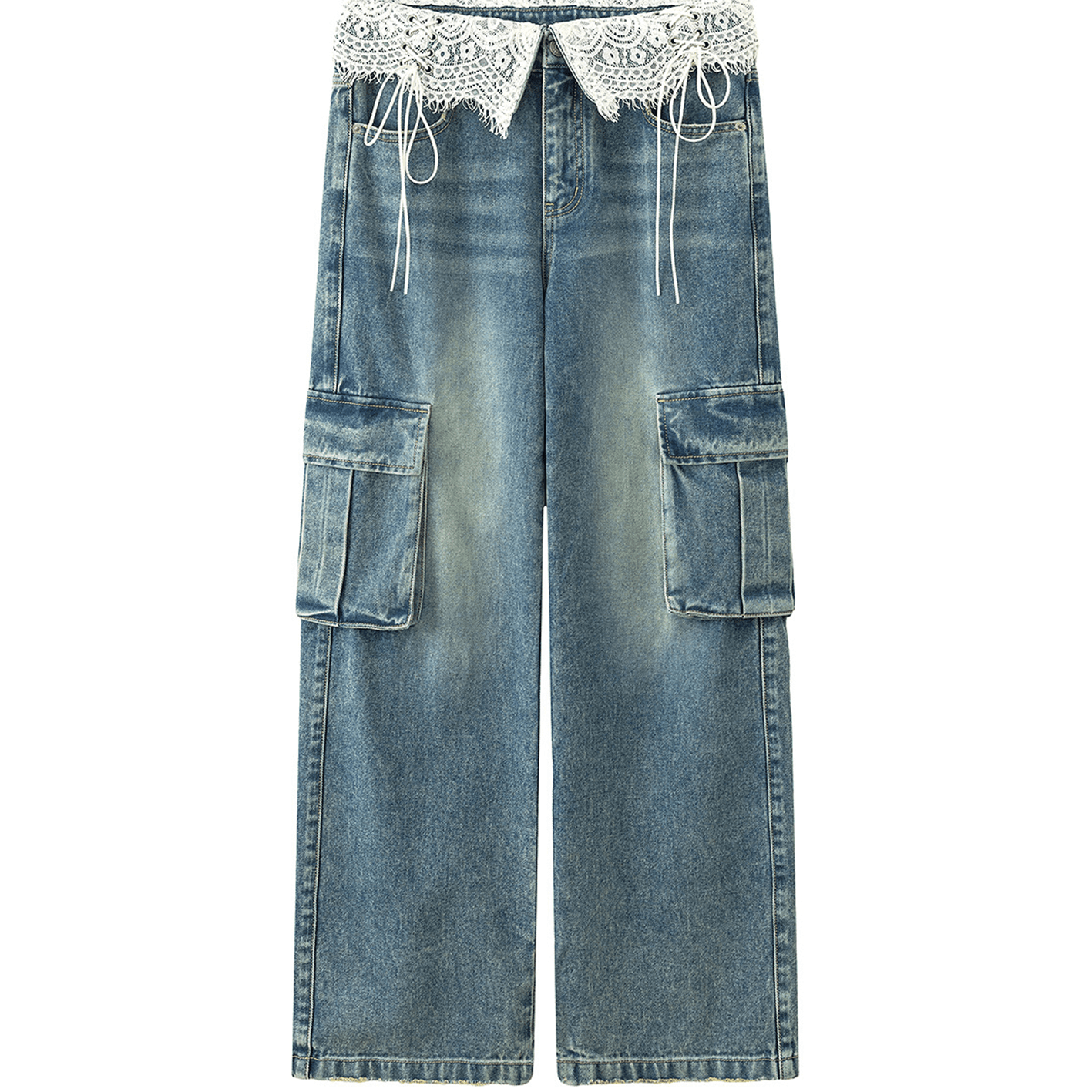 Джинсы CHUU Medium Denim Blue Women's Jeans CHUU Средний деним синий женский джинсы - изображение 1