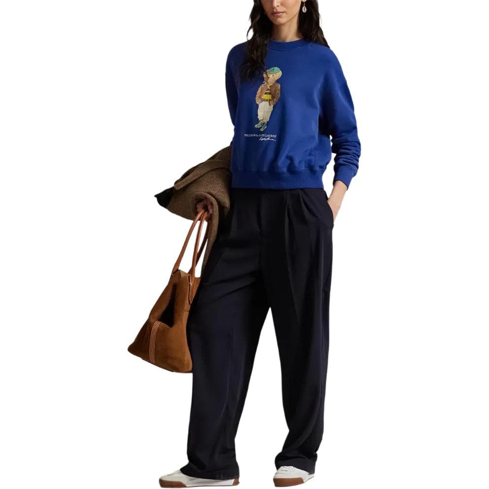 Худи Polo Ralph Lauren Polo Bear Толстовка Свободный крой Женский Синий - изображение 4
