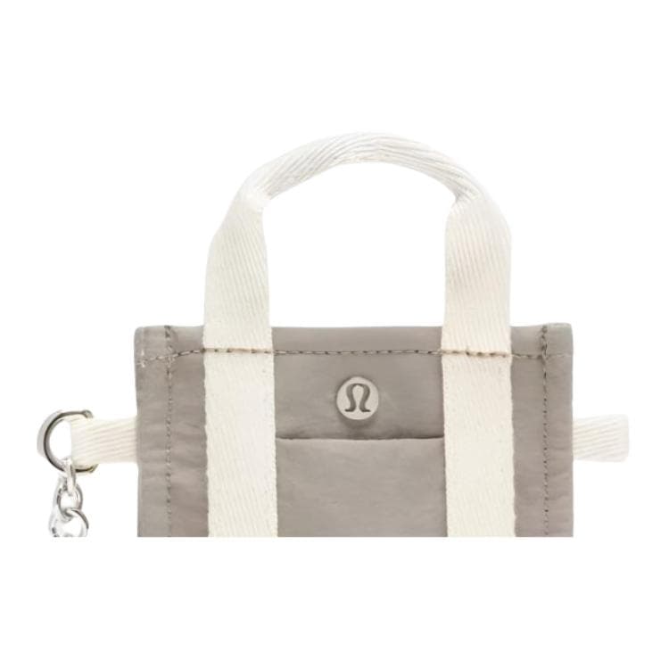 Сумка Lululemon Boxy Нейлоновая Сумка Аксессуар Женский Теплый Серый и Светлый Айвори Белый - изображение 4