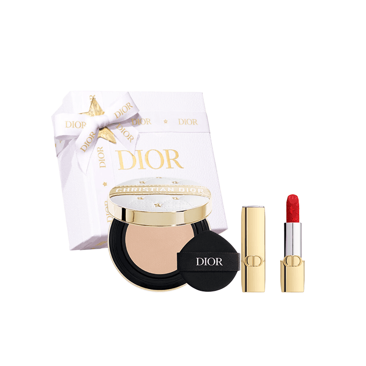 DIOR Лимитированная серия Позолоченный Тональная основа с амортизацией DIOR Ultra Руж Помада для губ Наборы Бархат - изображение 1