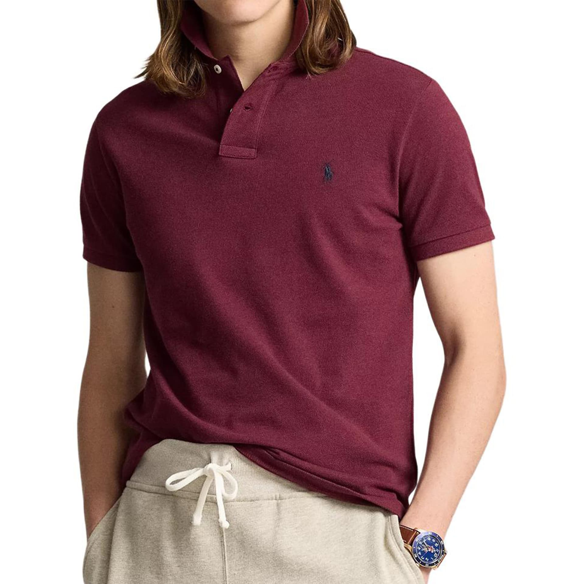 Поло Polo Ralph Lauren SS25 Pony Logo Polo Shirt Burgundy - изображение 3