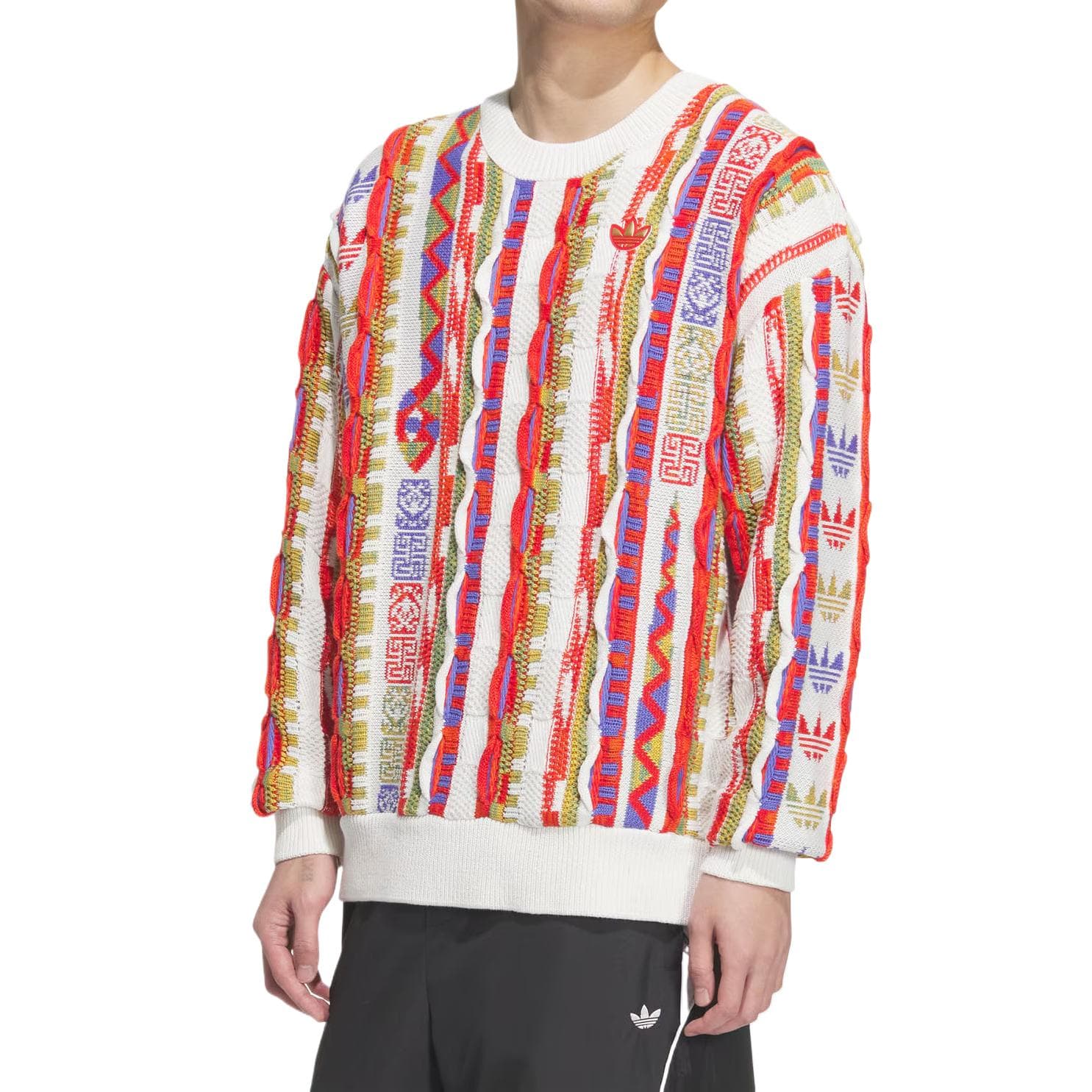 Кофта Adidas Originals CNY AOP Свитер Унисекс Светлый Алый - изображение 2