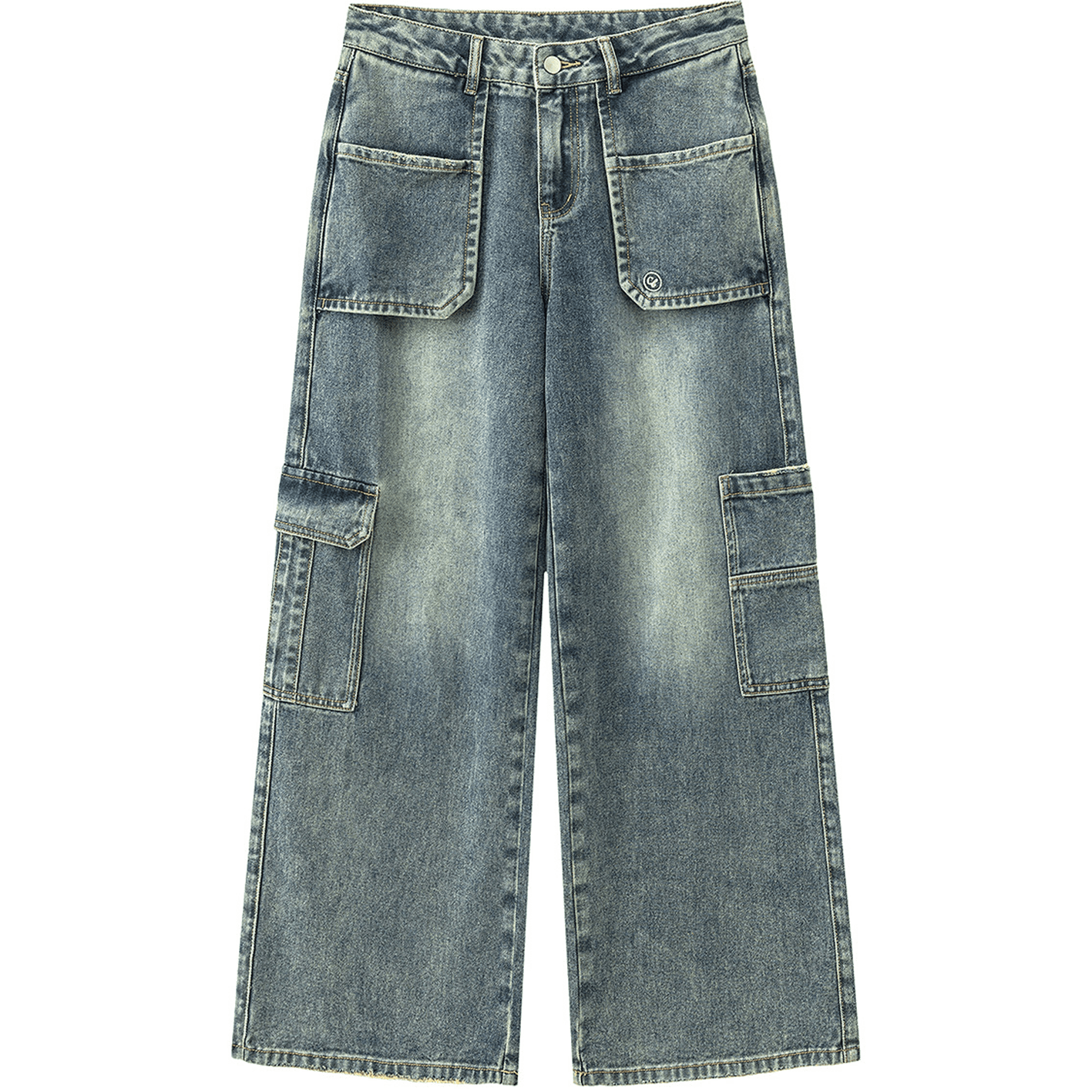 Джинсы CHUU Medium Denim Blue Women's Jeans CHUU Средний деним синий женский джинсы - изображение 1