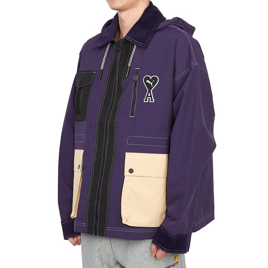 Куртка PUMA x AMI Hoodie Jacket Purple - изображение 5