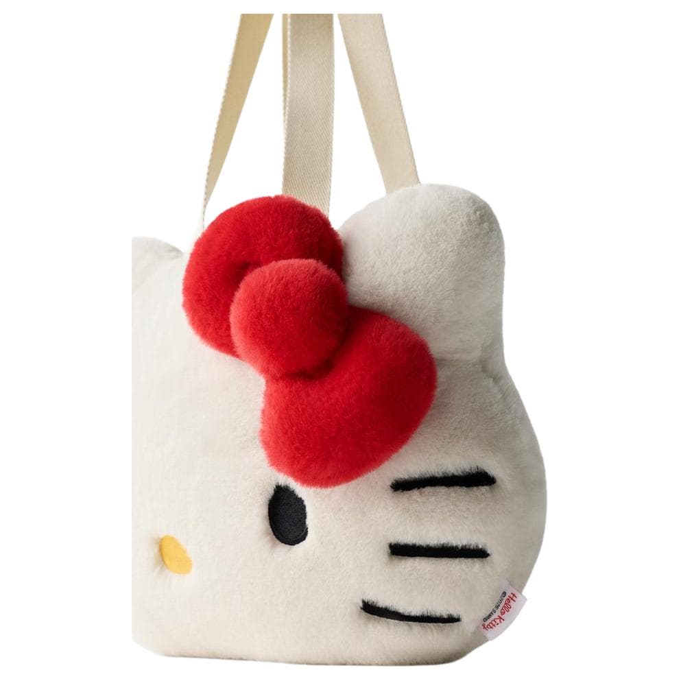 Мини-сумка ZARA X Sanrio Hello Kitty Коллаборация Полиэстеровая Сумка через плечо Женская Светло-Бежевая Желтая - изображение 6