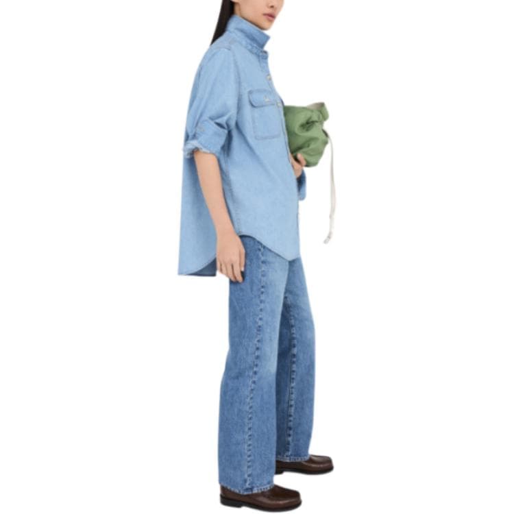 Джинсы UNIQLO X JW Anderson SS25 Джинсы Женские Синие - изображение 5