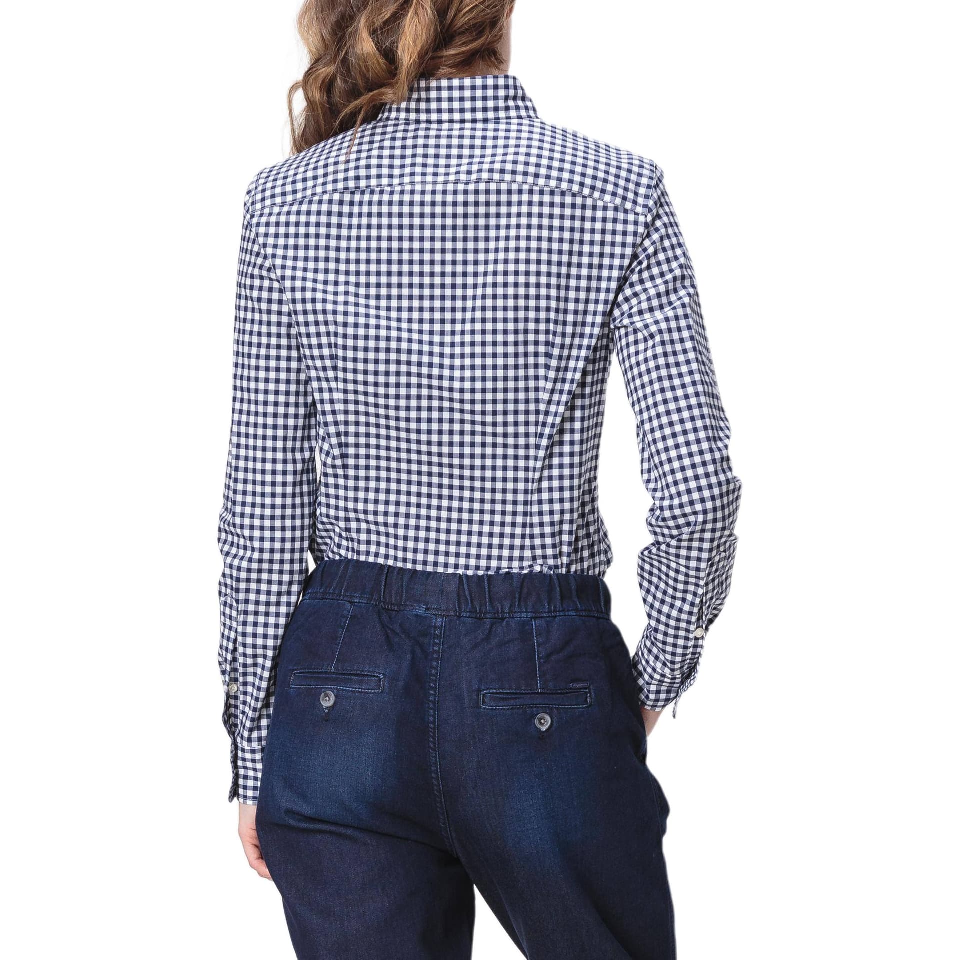 Блузка Polo Ralph Lauren SS24 Рубашка Облегающая Женская Морской Синий - изображение 3