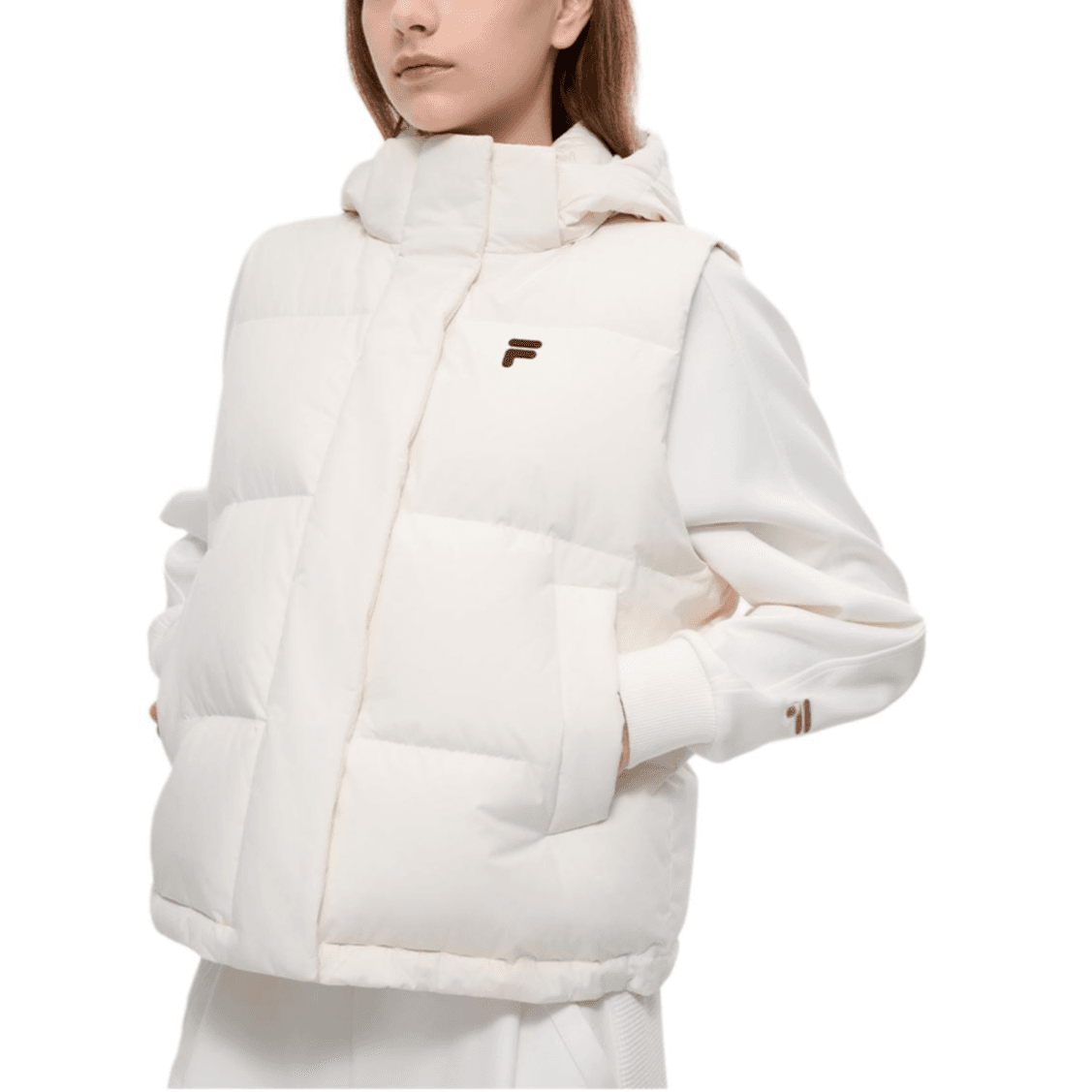 FILA FUSION FUSIONEER Cloud White Женские пуховые жилеты - изображение 3