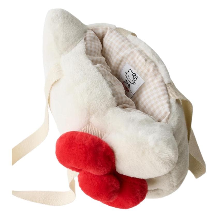 Мини-сумка ZARA X Sanrio Hello Kitty Коллаборация Полиэстеровая Сумка через плечо Женская Светло-Бежевая Желтая - изображение 5