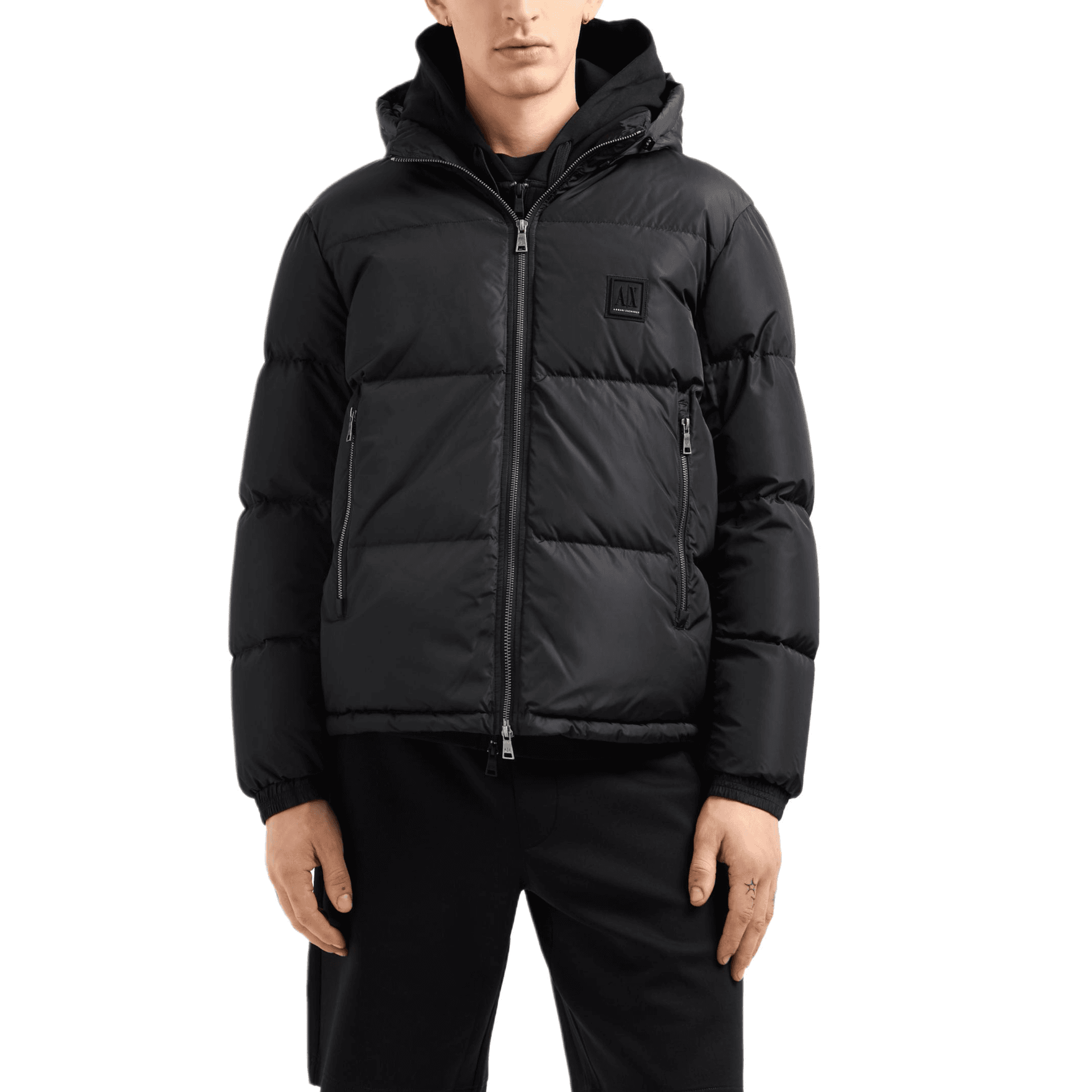 Зимняя куртка ARMANI EXCHANGE Пуховик Мужской Черный - изображение 3