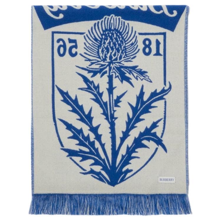 Шарф Burberry Wool Knit Платки Унисекс Синий Flags - изображение 2