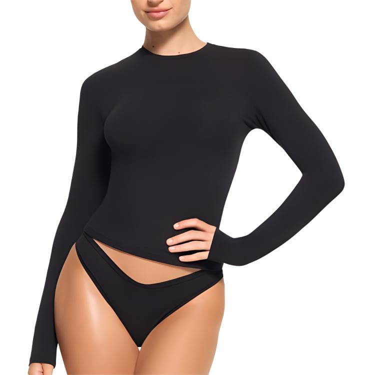 Футболка SKIMS Cotton Jersey Soot - изображение 2
