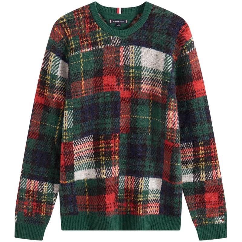 Кофта Tommy Hilfiger Многоцветная клетка L6K Мужские свитеры - изображение 1
