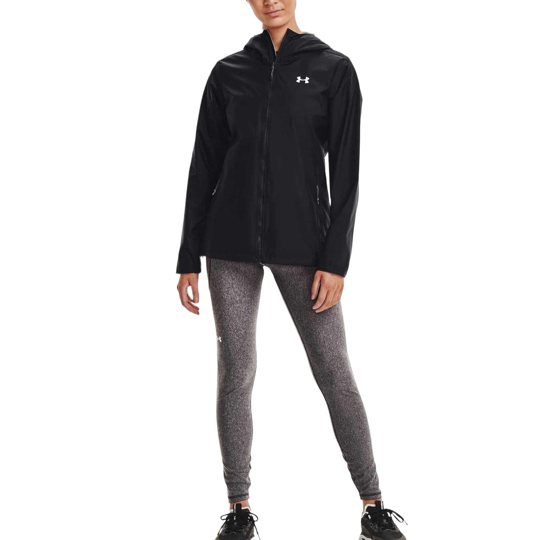 Куртка Under Armour Rain fw25 Forefront Куртки и Пальто Женские Черный - изображение 5