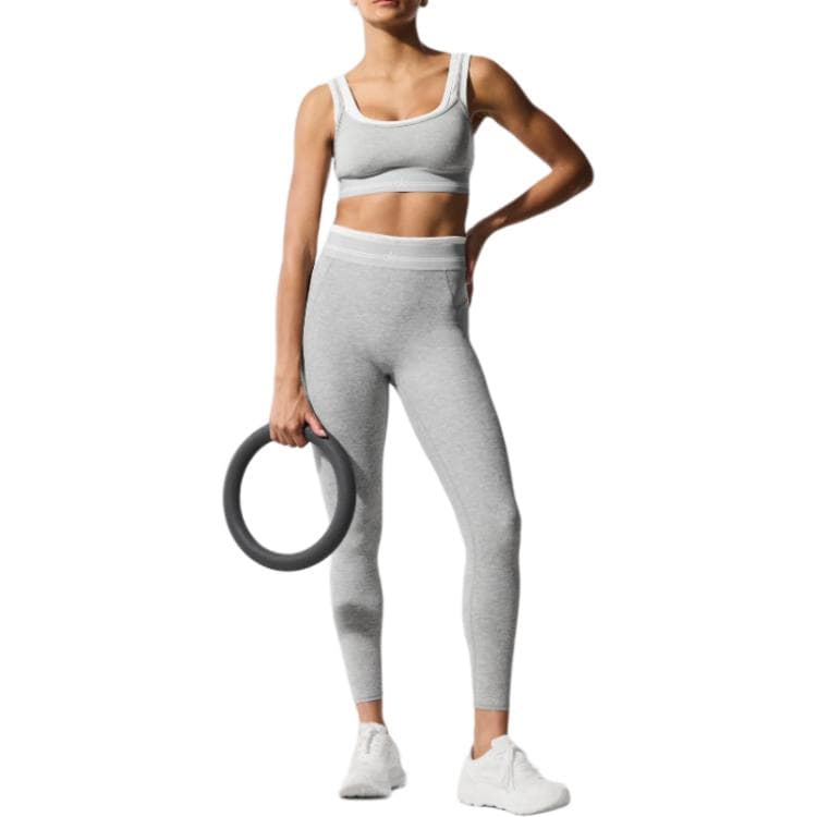 Alo Yoga Спортивный смешанный серый Athletic Вереск GREY Белый Женские йоговые штаны - изображение 4