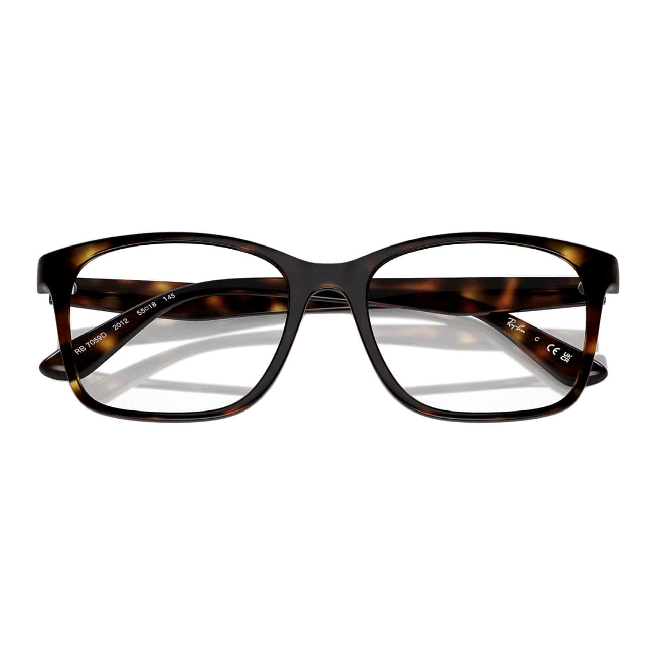 Оправа RayBan Пластиковая оправа Квадратные очки с диоптриями Унисекс Черепаховый - изображение 5