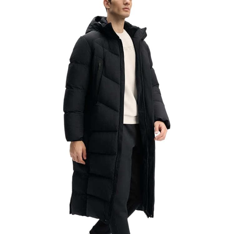 Зимняя куртка FILA Фитнес Пуховик Мужской Темно-Черный - изображение 4